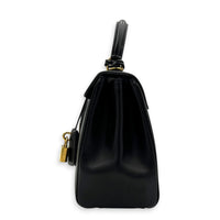16 Top Handle Bag Black in Calfskin, Gold hardware