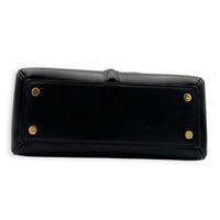 16 Top Handle Bag Black in Calfskin, Gold hardware
