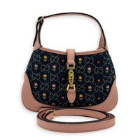 Jackie 1961 Mini Limited Edition Pink/Blue Crossbody Bag in Denim, Gold hardware