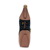 Jackie 1961 Mini Limited Edition Pink/Blue Crossbody Bag in Denim, Gold hardware