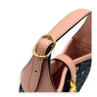 Jackie 1961 Mini Limited Edition Pink/Blue Crossbody Bag in Denim, Gold hardware