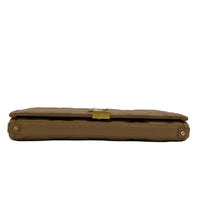 Becky Shoulder Bag Beige in Lambskin, Gold hardware
