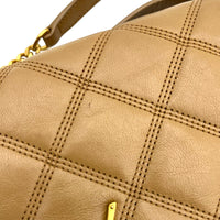 Becky Shoulder Bag Beige in Lambskin, Gold hardware