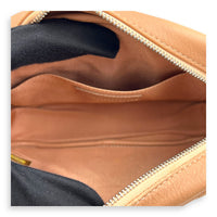 CC Camera Brown Crossbody Bag in Calfskin, Silver hardware