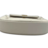 23B Mini Hobo Top Handle Bag White in Caviar Leather, Gold hardware