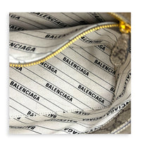 The Hacker Project Ville Brown Top Handle Bag in Coated Canvas, Gold hardware