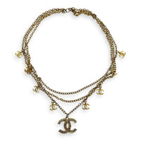 Vintage 9 Motif Charms Necklace Gold in 24K Gold, Gold hardware