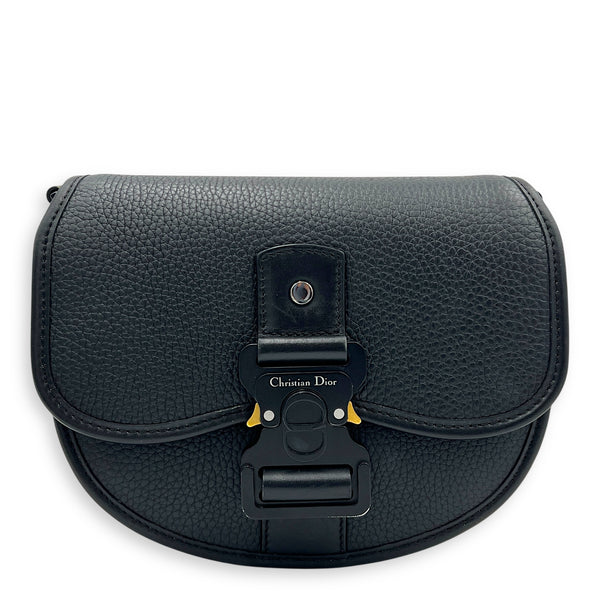 Gallop Crossbody Bag Black in Calfskin, Mixed hardware