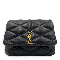 Le 5 A 7 Shoulder Bag Black in Lambskin, Gold hardware