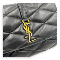 Le 5 A 7 Shoulder Bag Black in Lambskin, Gold hardware