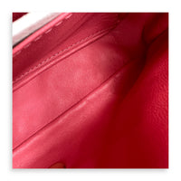 Precious Jewel Single Flap Pink Shoulder Bag in Calfskin, Gold hardware
