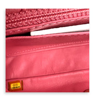 Precious Jewel Single Flap Pink Shoulder Bag in Calfskin, Gold hardware