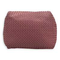 Intrecciato Shoulder Bag Pink in Lambskin, Ruthenium hardware