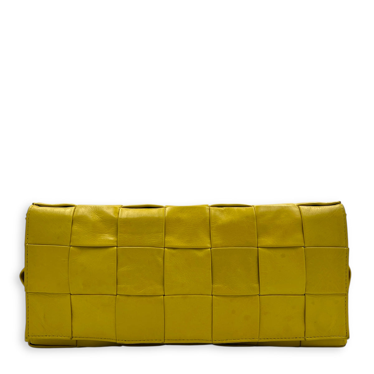 Cassette Crossbody Bag Yellow in Calfskin
