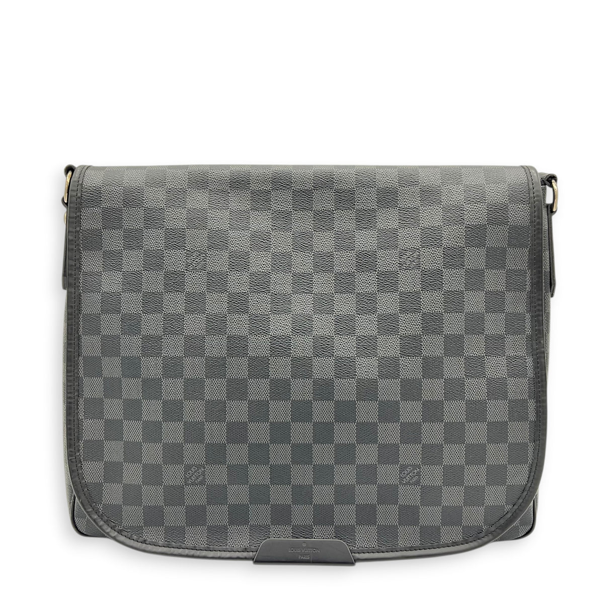 Daniel Shoulder Bag Black in Coated Canvas, Silver hardware
