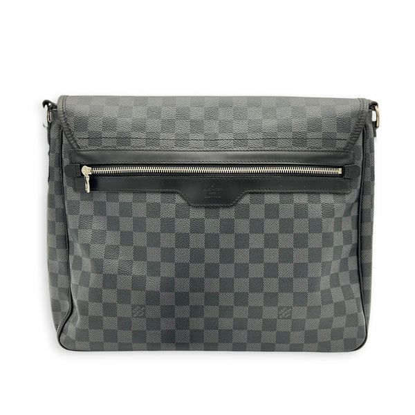 Daniel Shoulder Bag Black in Coated Canvas, Silver hardware