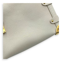 Side Trunk PM White Shoulder Bag in Taurillon Leather, Gold hardware