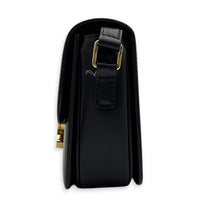 Triomphe Shoulder Bag Black in Calfskin, Gold hardware