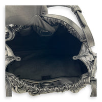 Deco Tote Bag Black in Calfskin, Silver hardware