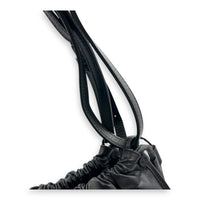 Deco Tote Bag Black in Calfskin, Silver hardware