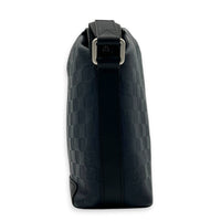 Discovery Messenger Blue in Embossed Leather, Silver hardware