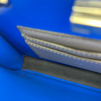 Peekaboo Shoulder Bag Blue in Calfskin, Silver hardware