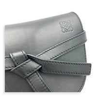 Gate Shoulder Bag Black in Calfskin, Gold hardware