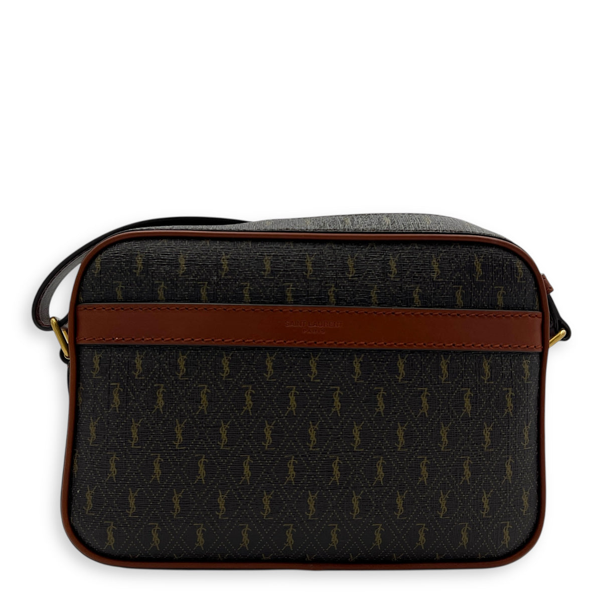 Le Monogramme Crossbody Bag Brown in Coated Canvas, Gold hardware