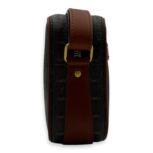 Le Monogramme Crossbody Bag Brown in Coated Canvas, Gold hardware