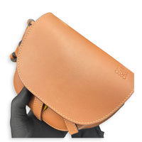 Gate Shoulder Bag Brown in Calfskin, Gold hardware