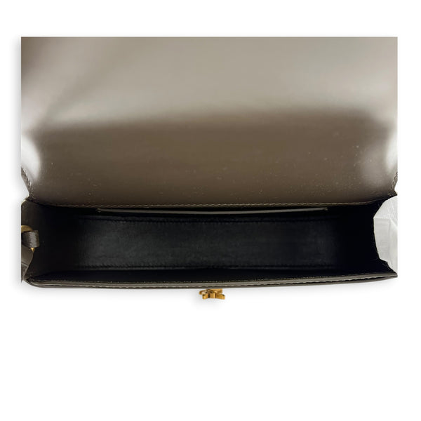 Voltaire Shoulder Bag Dark Musk in Calfskin, Gold hardware