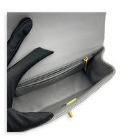 CC Rectangle Top Handle Bag in Lambskin, Gold hardware
