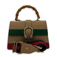 Dionysus Medium Tricolor Top Handle Bag in Calfskin, Gold hardware