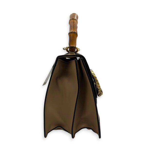Dionysus Medium Tricolor Top Handle Bag in Calfskin, Gold hardware