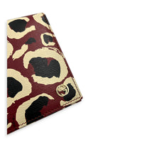 Interlocking G Wallet On Chain Red in Calfskin, Gold hardware