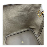 Picotin Cargo 18 Beige Marfa Top Handle Bag in Canvas, Gold hardware