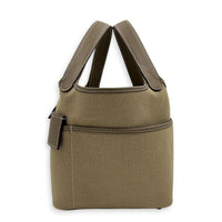 Picotin Cargo 18 Beige Marfa Top Handle Bag in Canvas, Gold hardware