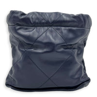 C22 Shoulder Bag Mini Blue in Calfskin, Silver hardware