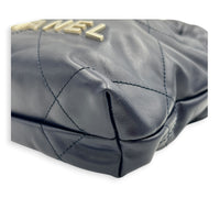 C22 Shoulder Bag Mini Blue in Calfskin, Silver hardware