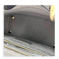 Lady D-Lite Top Handle Bag Grey in Canvas, Gold hardware