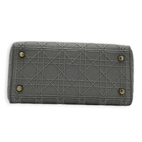 Lady D-Lite Top Handle Bag Grey in Canvas, Gold hardware