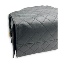 C25 Medium Black Shoulder Bag in Caviar Leather, Gold hardware