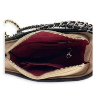 Gabrielle Shoulder Bag Beige in Calfskin, Mixed hardware