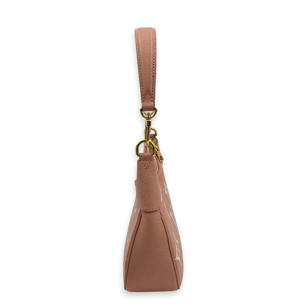 Bagatelle Shoulder Bag Pink in Empreinte Leather, Gold hardware
