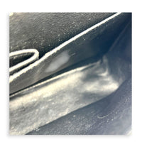 Classic Medium Black Shoulder Bag in Patent Leather, Silver hardware