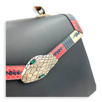 Bamboo Lilith Top Handle Bag in Calfskin, Gold hardware