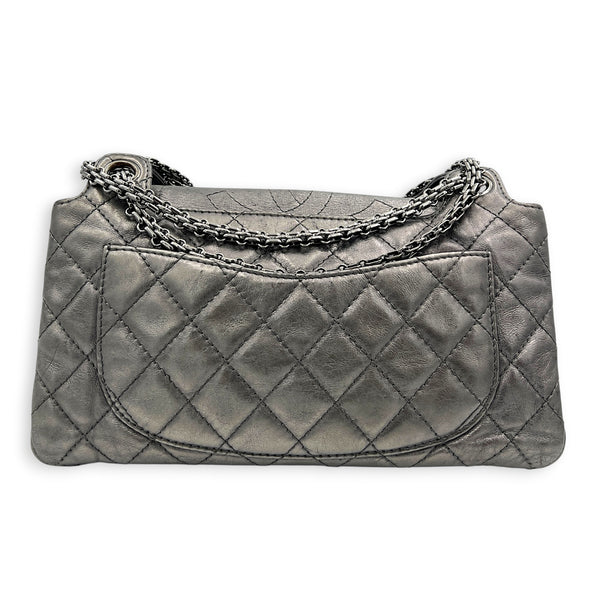 Double Vintage 2.55 Silver Shoulder Bag in Lambskin, Silver hardware