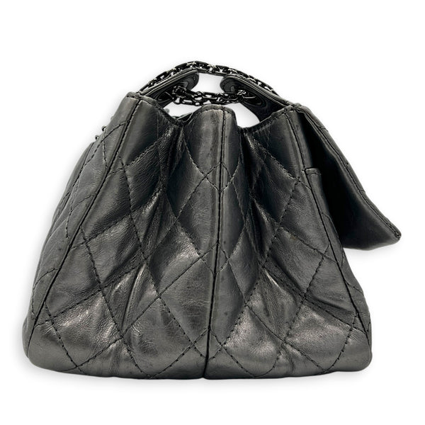 Double Vintage 2.55 Silver Shoulder Bag in Lambskin, Silver hardware