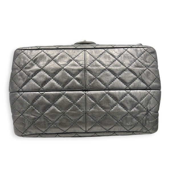 Double Vintage 2.55 Silver Shoulder Bag in Lambskin, Silver hardware