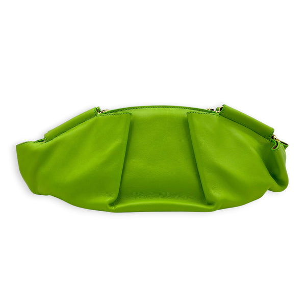 Paseo Top Handle Bag Green in Calfskin, Gold hardware